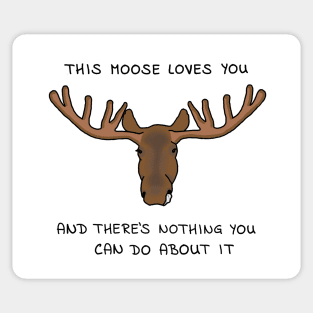 The Love You Moose Sticker